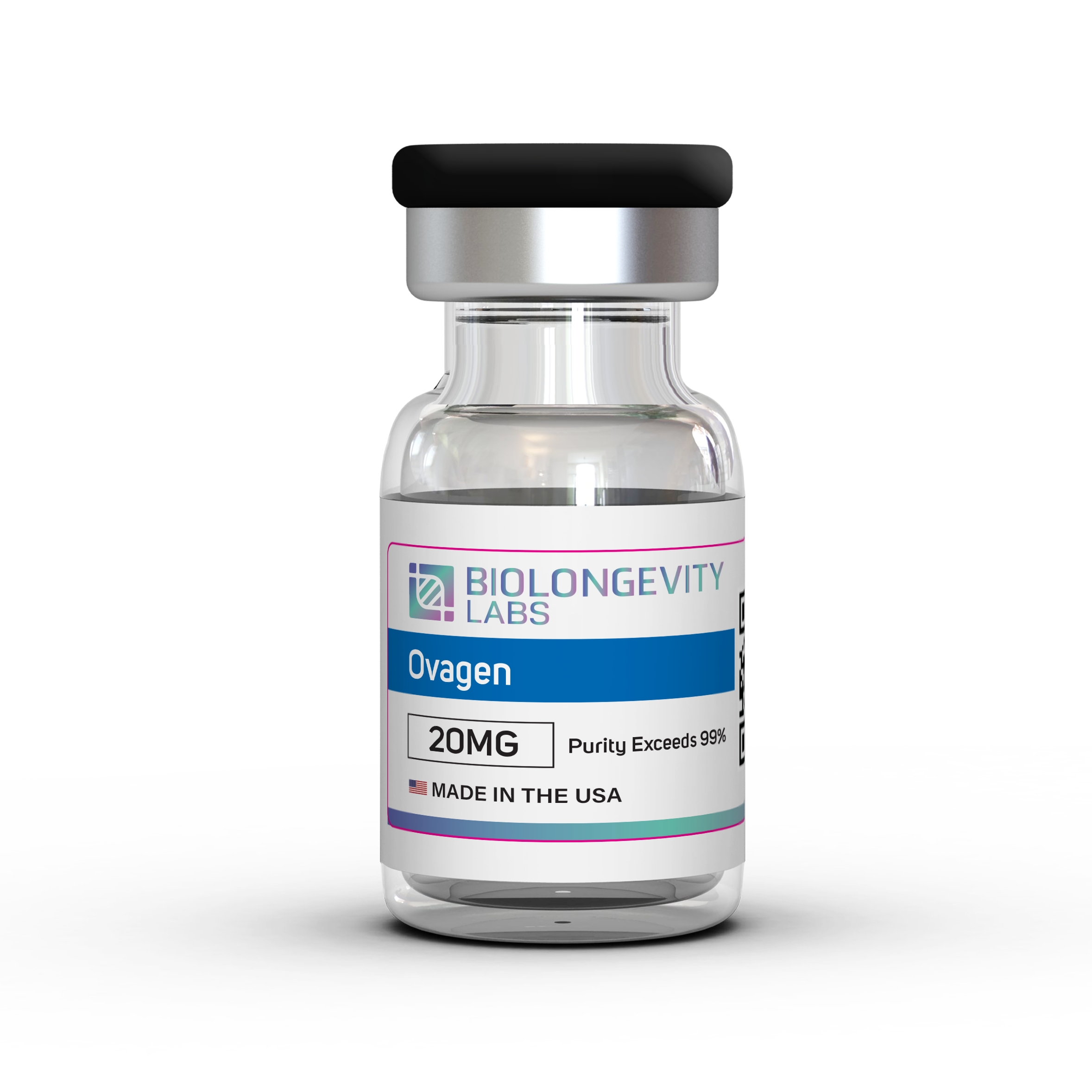 Ovagen Peptide (20mg) 1 Glass vial of Biolongevity Labs Ovagen, 20MG, with purity exceeding 99%, made in the USA.
