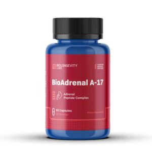 The World's Most Advanced Research Peptides and Bioregulators 102 BioAdrenal A-17 60ct - front