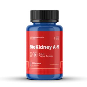 The World's Most Advanced Research Peptides and Bioregulators 107 BioKidney A-9 20ct - front