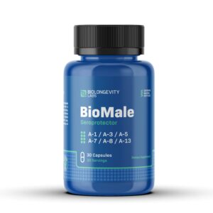 The World's Most Advanced Research Peptides and Bioregulators 104 BioMale - front