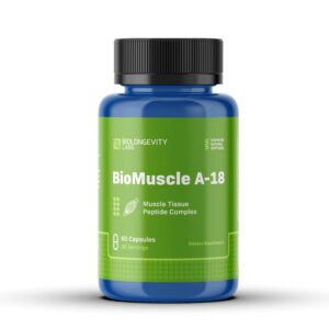 The World's Most Advanced Research Peptides and Bioregulators 103 BioMuscle A-18 60ct - front