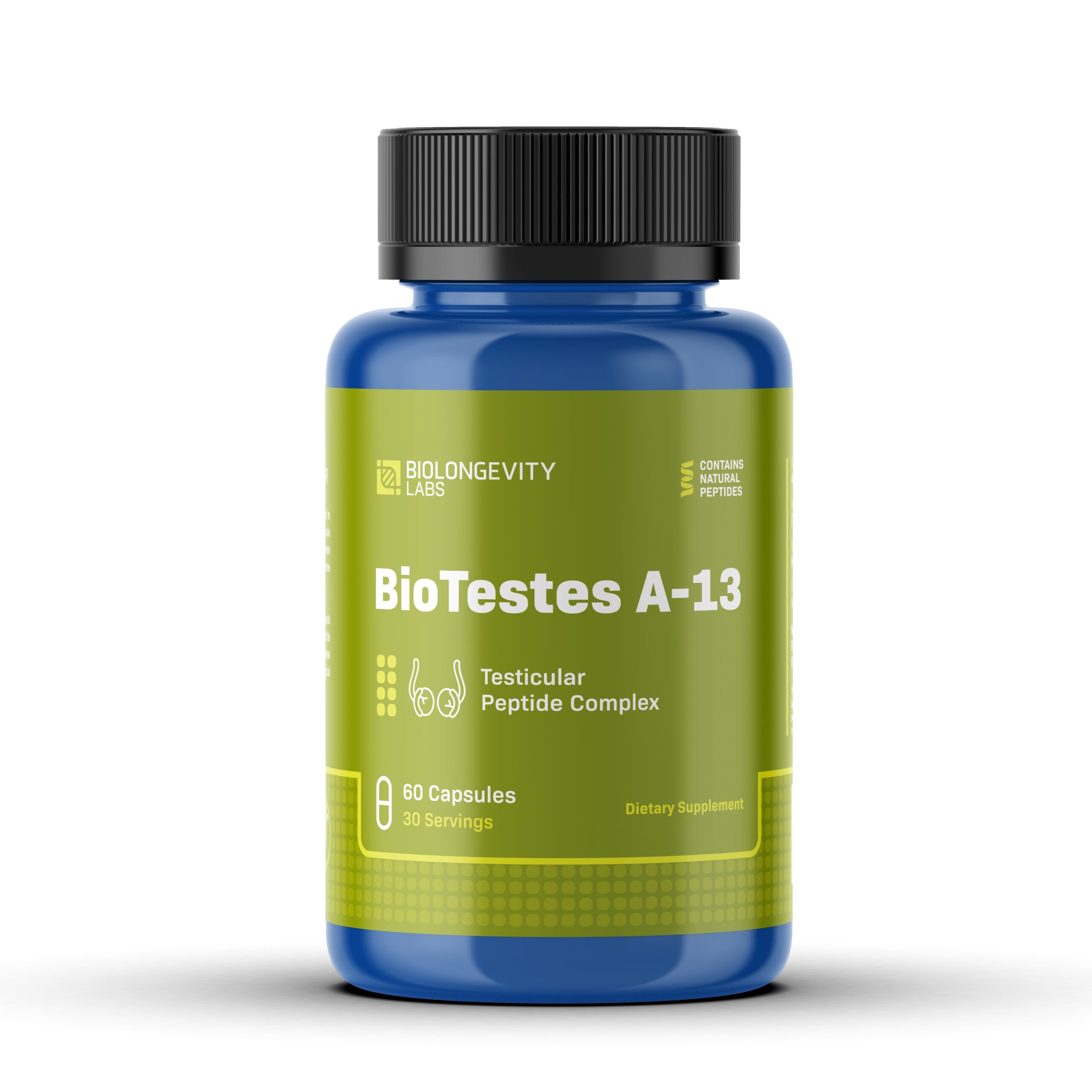 BioTestes - A-13 Testes Peptide Bioregulator (Testoluten) 1 BioTestes A-13 60ct - front